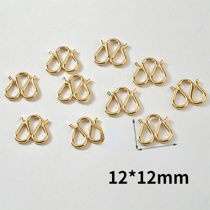 Copper Plated 18K Necklace Clasp M Clasp Bracelet Necklace DIY Jewelry