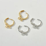 18K Copper Plated Round Belt Ring with Hanging Earrings DIY Material