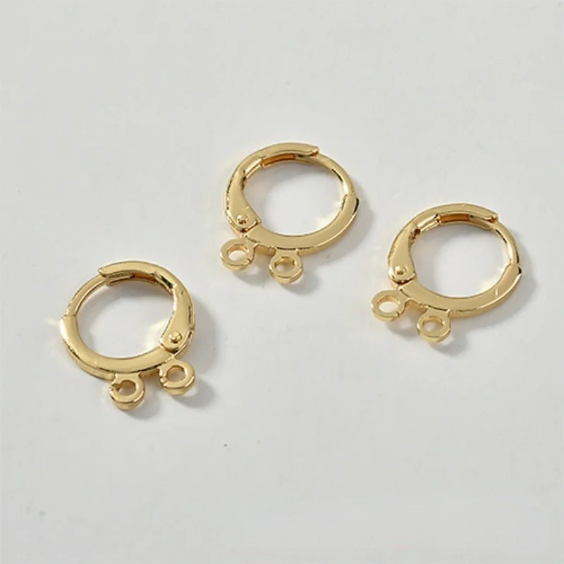 18K Copper Plated Round Belt Ring with Hanging Earrings DIY Material
