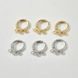18K Copper Plated Round Belt Ring with Hanging Earrings DIY Material