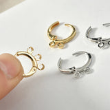 18K Copper Plated Round Belt Ring with Hanging Earrings DIY Material