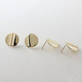 18K Round Earring Material Accessories