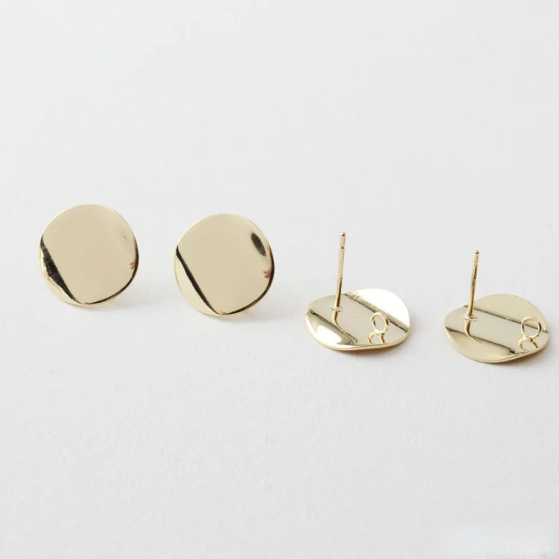 18K Round Earring Material Accessories