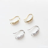 18K Copper Plated Zircon Ear Hooks - DIY Earring Material