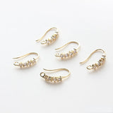18K Copper Plated Zircon Ear Hooks - DIY Earring Material