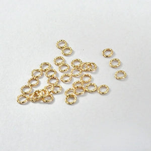 18K Copper Plated Spiral Thread Opening Ring for DIY Earrings