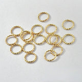 18K Copper Plated Spiral Thread Opening Ring for DIY Earrings