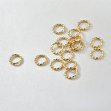 18K Copper Plated Spiral Thread Opening Ring for DIY Earrings