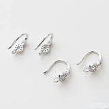 Copper Plated 18K Zircon Circle Ear Hook Earrings DIY Accessories