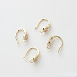 Copper Plated 18K Zircon Circle Ear Hook Earrings DIY Accessories