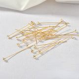 Copper Plated 18K Zircon Claw Drill T Needle Ball Needle Bead DIY Earrings