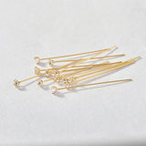 Copper Plated 18K Zircon Claw Drill T Needle Ball Needle Bead DIY Earrings