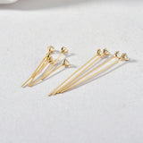 Copper Plated 18K Zircon Claw Drill T Needle Ball Needle Bead DIY Earrings