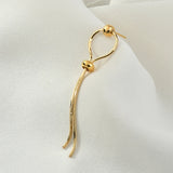 Copper-Plated Real 18k Adjustable Silicone Peas Silver Earrings
