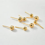 Copper-Plated Real 18k Adjustable Silicone Peas Silver Earrings