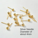 Copper-Plated Real 18k Adjustable Silicone Peas Silver Earrings