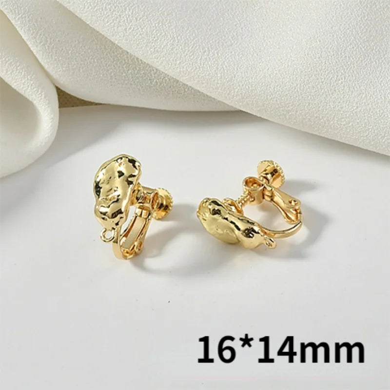 Real Baroque Copper-Plated Ear Clip DIY Earrings Material