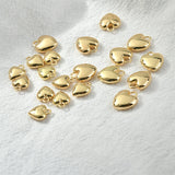 18k Copper Plated Peach Heart DIY Jewelry Material