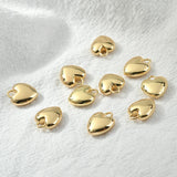 18k Copper Plated Peach Heart DIY Jewelry Material