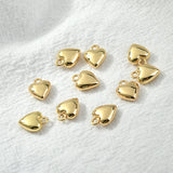 18k Copper Plated Peach Heart DIY Jewelry Material