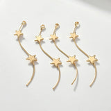 Copper Plated Star Pendant Earrings