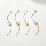 Copper Plated Star Pendant Earrings
