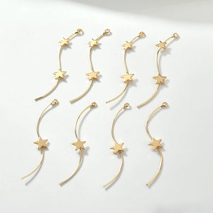 Copper Plated Star Pendant Earrings