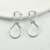 Copper-Plated 18k Figure 8 Ear Buckle Earrings