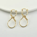 Copper-Plated 18k Figure 8 Ear Buckle Earrings