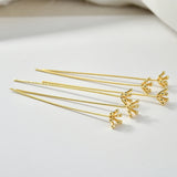 18k Copper-Plated Flower Stamen Pin Ball DIY Jewelry Accessories