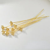 18k Copper-Plated Flower Stamen Pin Ball DIY Jewelry Accessories
