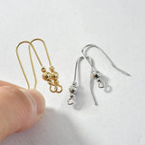 Copper Plated 18k Retro Lantern Shell Ear Hook Earring DIY Jewelry Material