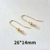 Copper Plated 18k Retro Lantern Shell Ear Hook Earring DIY Jewelry Material