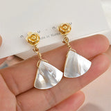 18k Rose Flower Cherry Blossom Ear Clip DIY Jewelry Material