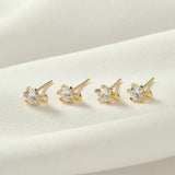 18k Zircon Earrings DIY Jewelry Material Accessories