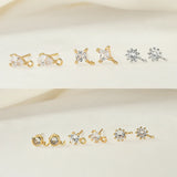 18k Zircon Earrings DIY Jewelry Material Accessories
