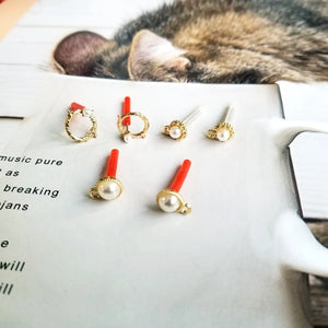 DIY Earring Jewelry Kit with Pearl-tree Tie - Japan/Korea