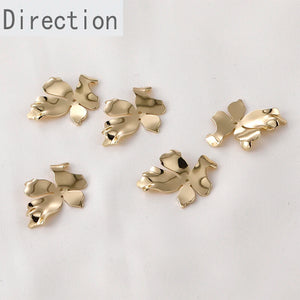 14k Copper-plated Petal Flower Piece Earring DIY Material