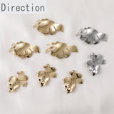 14k Copper-plated Petal Flower Piece Earring DIY Material