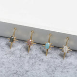 Copper-plated Snowflake Zircon Star Pendant DIY Jewelry Earrings Nail Accessory