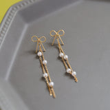 Copper Plated Bow Earrings DIY Jewelry Accessories Pendant