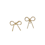 Copper Plated Bow Earrings DIY Jewelry Accessories Pendant