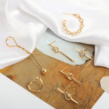 Copper Plated Winding Ring S925 Earrings DIY Jewelry Accessories
