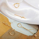 Copper Plated Winding Ring S925 Earrings DIY Jewelry Accessories
