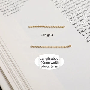 Copper-Plated 14K Doudou Tassel Pendant Chain for DIY Jewelry