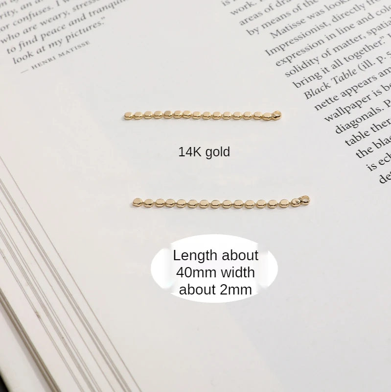 Copper-Plated 14K Doudou Tassel Pendant Chain for DIY Jewelry