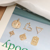 Copper-Plated Love Triangle Tarot Pendant DIY Earrings