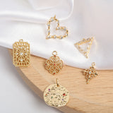 Copper-Plated Love Triangle Tarot Pendant DIY Earrings