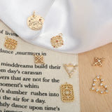 Copper-Plated Love Triangle Tarot Pendant DIY Earrings