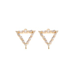 Copper-Plated Love Triangle Tarot Pendant DIY Earrings